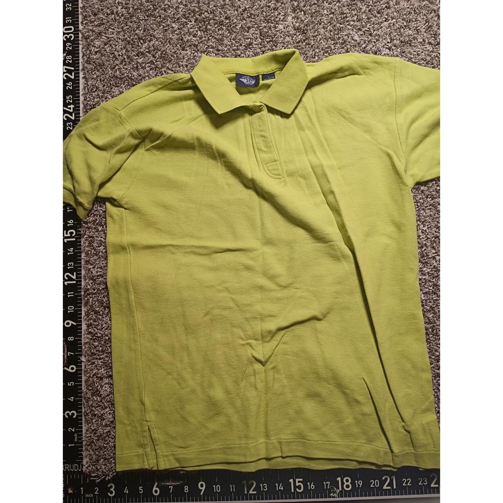 Dockers Mens Large Lime Green 100% Cotton Short Sleeve Pique Polo Shirt Classic